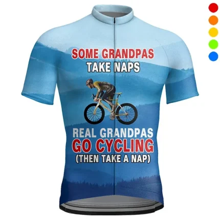 Men's Cycling Jersey Graphic Letter & Number Short Sleeve Bike Jersey Top with 3 Rear Pockets Mountain Bike MTB Road Bike Cycling Quick Dry Reflective Strips Back Pocket Moisture Wicking Sports Black